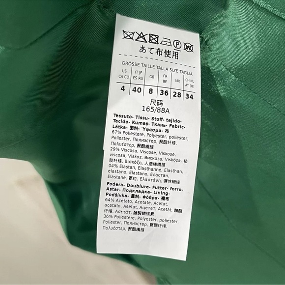 MARELLA Affetto By Max Mara Women’s Double Breasted Blazer Bright Green NWT $535 - Picture 15 of 16